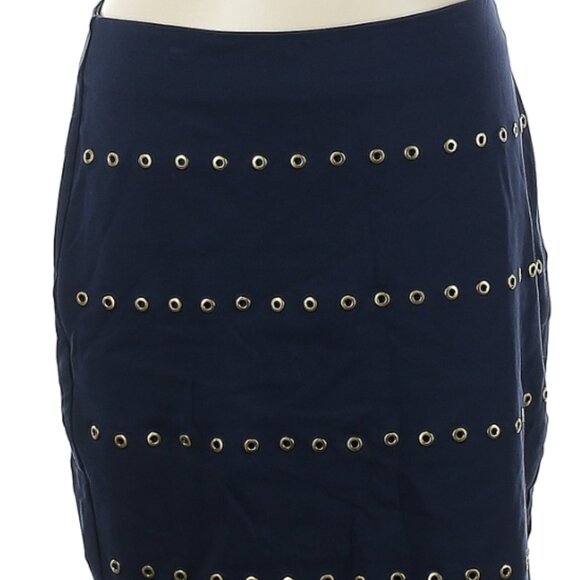 3 for $24 Bundle Nautica Pencil Skirt Women's Size 14 Blue Skirt Gold Grommets - Picture 3 of 8